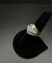 10k gold diamond cluster ring