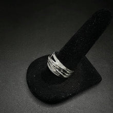925 sterling silver diamond encrusted ring