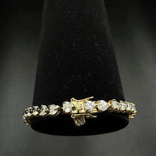 925 sterling silver gold plated heart bracelet w czs