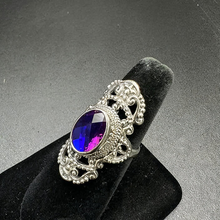 925 silver vintage ring w amethyst stone