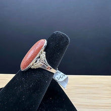 925 silver ring w black hills gold leafs & sunstone ring