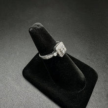 925 sterling silver ring square ring w diamonds