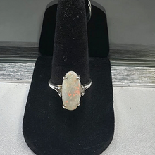 925 silver ring w australian opal stone