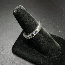 925 sterling silver ring w pink & purple gemstones