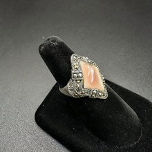 925 silver vintage ring w pink pearl stone