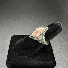 925 silver vintage ring w pink pearl stone