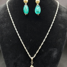 925 sterling silver necklace set w earrings