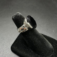 925 silver vintage ring w black onyx stone