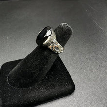 925 silver vintage ring w black onyx stone