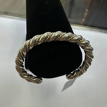 925 sterling silver twisted bangle bracelet